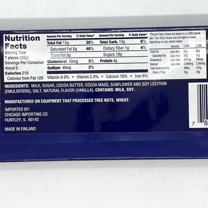 Karl Fazer Milk Chocolate Bar