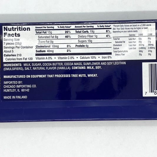 Karl Fazer Milk Chocolate Bar