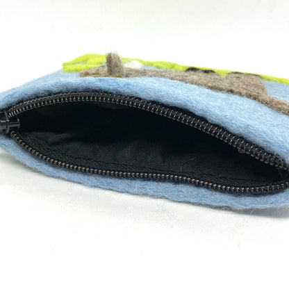 Happy Goat Felted Coin Purse