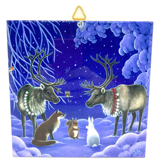 Animals in the Woods Tile Trivet