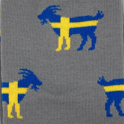 Suva Sweden Flag Goat Socks (Grey)