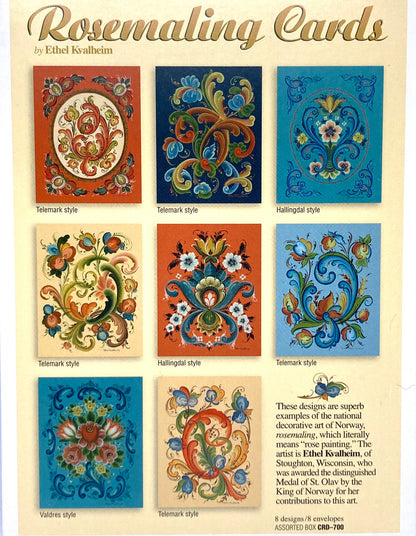 Rosemaling Art Notecards