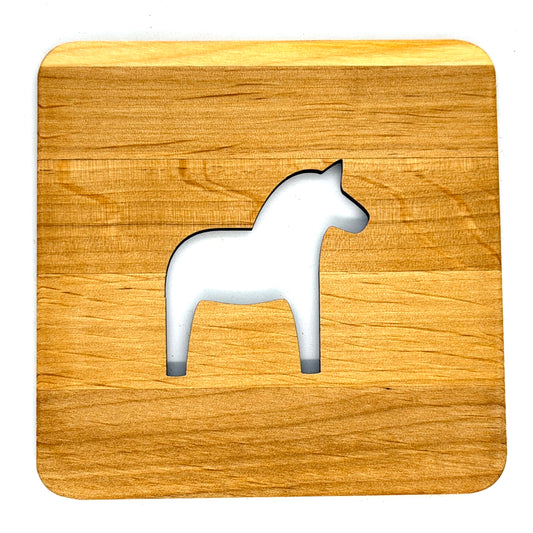 Dala Horse Wood Coaster