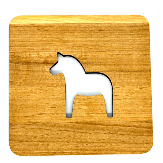 Dala Horse Wood Coaster