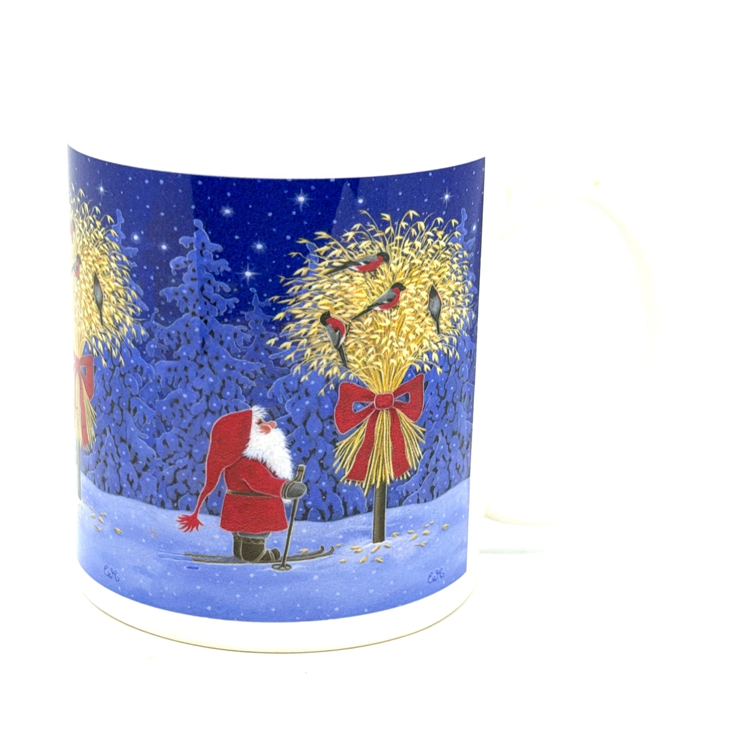 Tomten and the Straw Feeder Coffee Mug