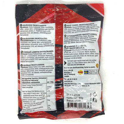 Bubs Raspberry Licorice Skulls Candy