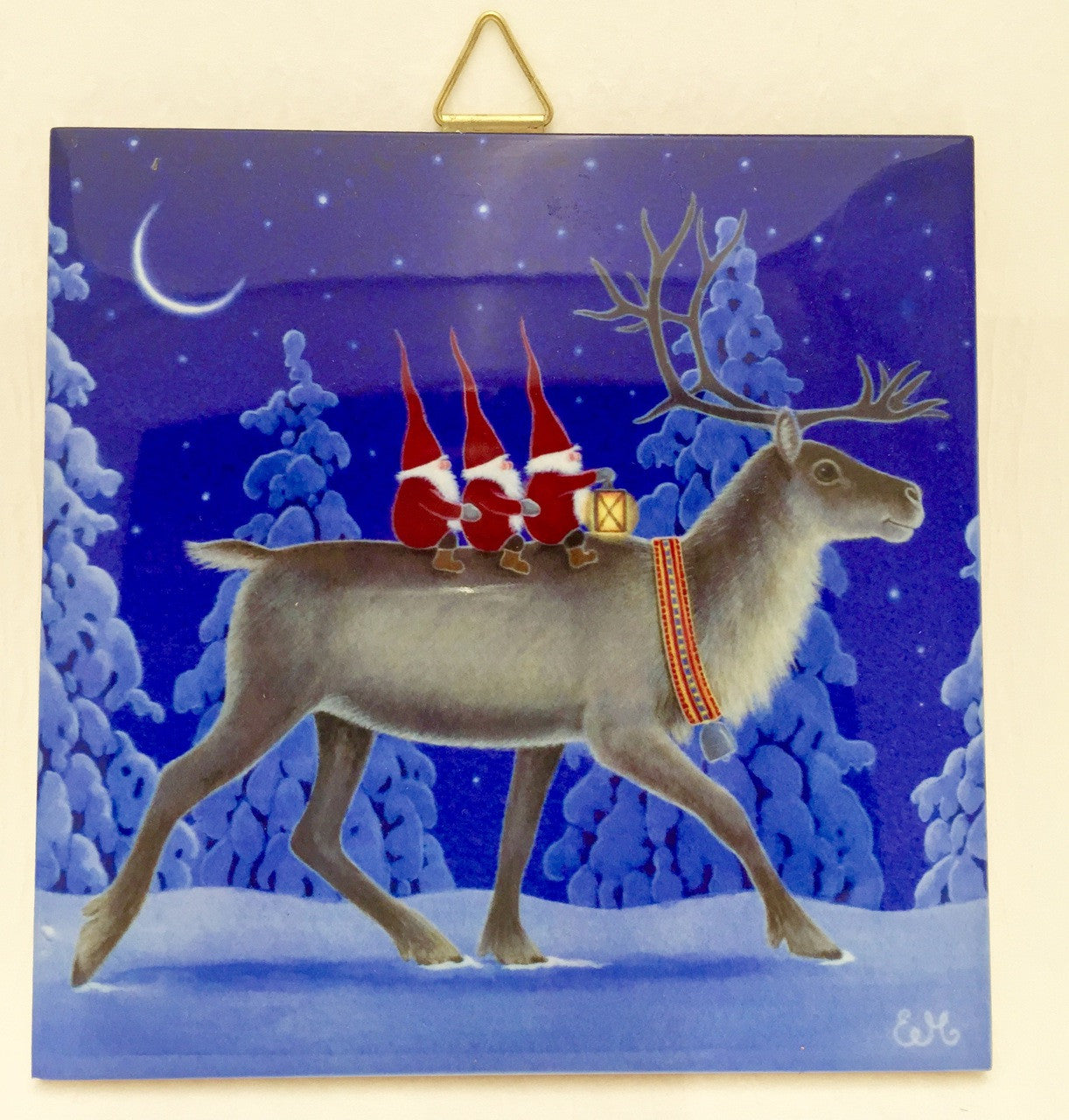 Tomten and Reindeer Tile