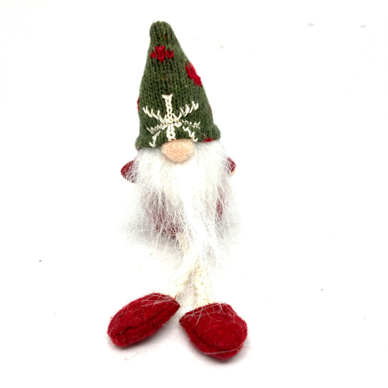 Gnome Guy Ornament (Green Hat & Dangly Legs)