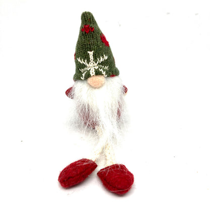 Gnome Guy Ornament (Green Hat & Dangly Legs)