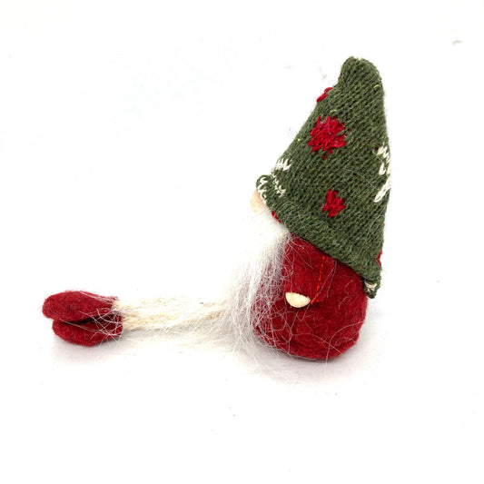 Gnome Guy Ornament (Green Hat & Dangly Legs)