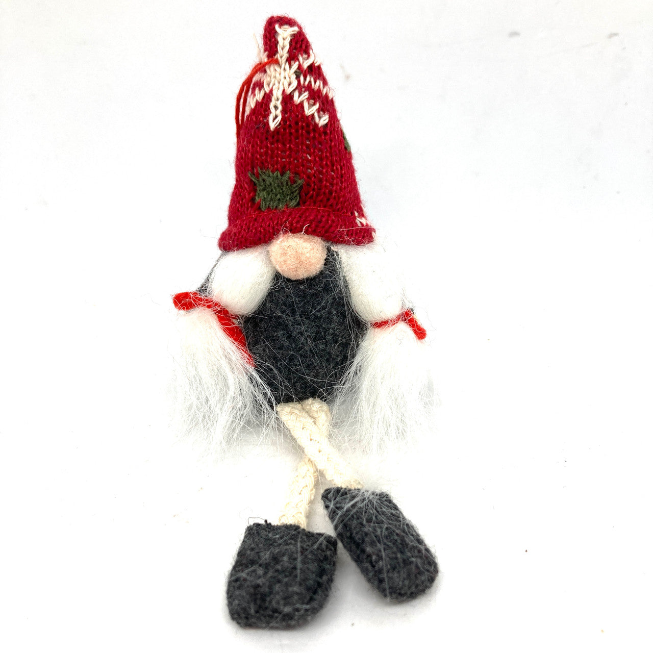 Gnome Lady Ornament (Red Hat & Dangly Legs)