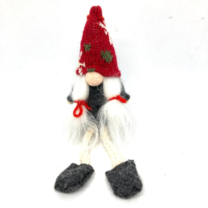 Gnome Lady Ornament (Red Hat & Dangly Legs)