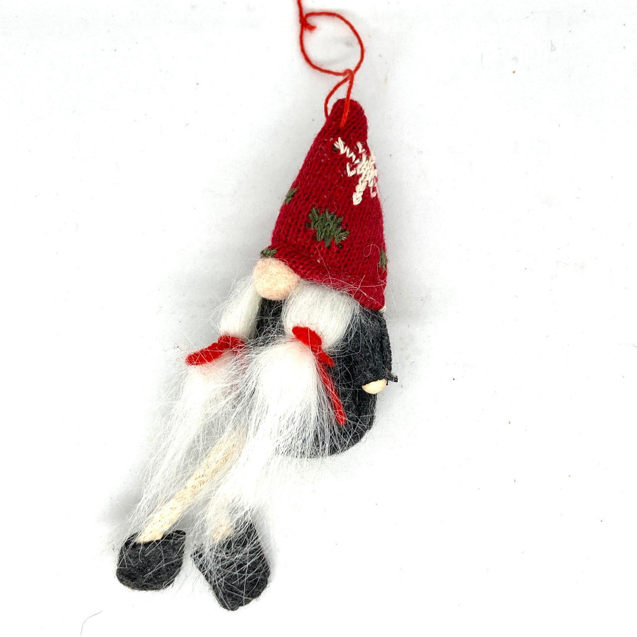 Gnome Lady Ornament (Red Hat & Dangly Legs)