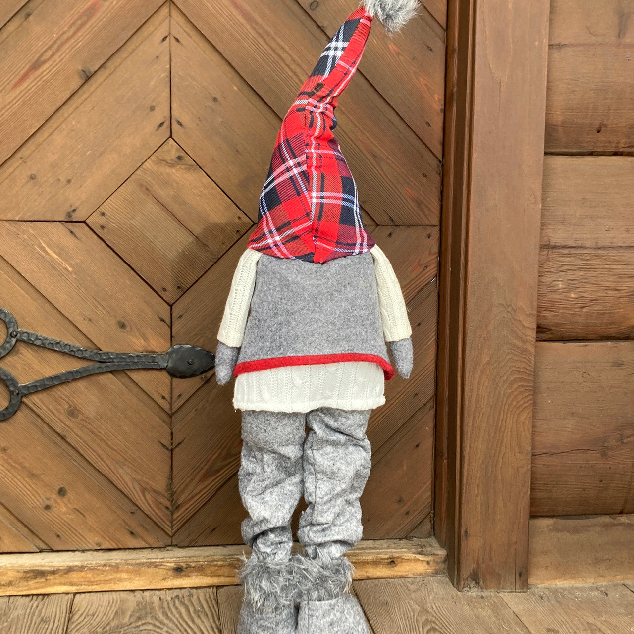 Expandable Gnome Grey Vest and Plaid Hat