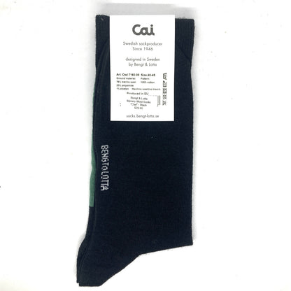 Bengt & Lotta "Owl" Socks (Black)