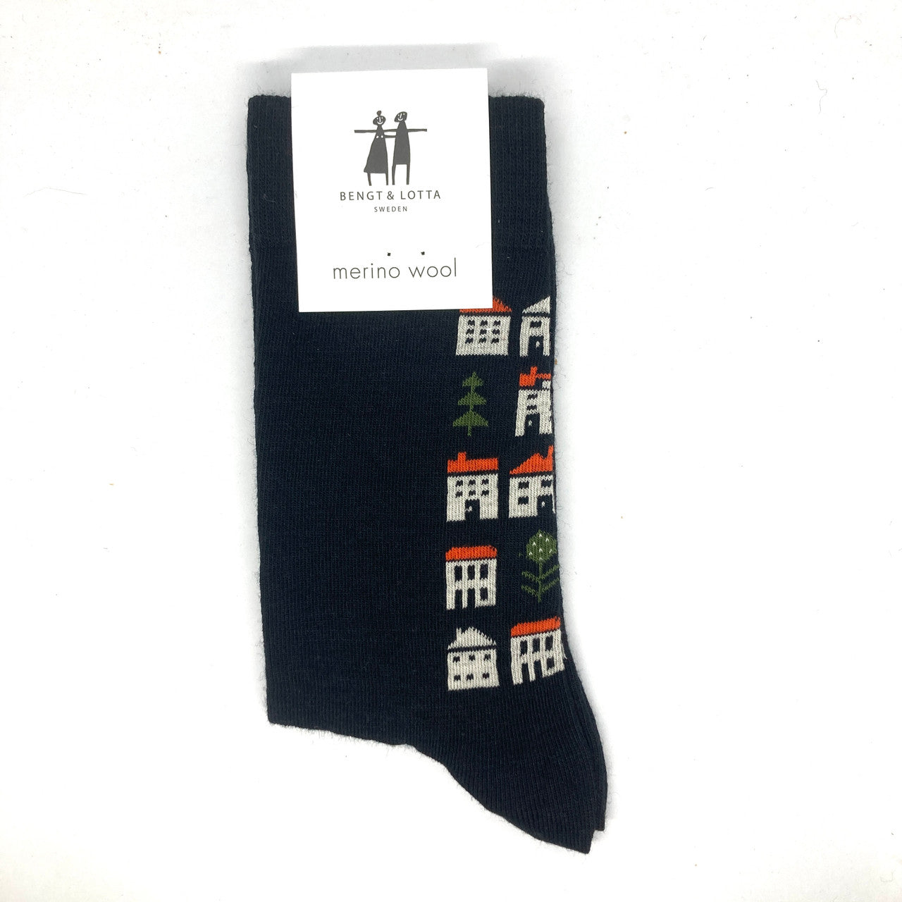 Bengt & Lotta "Houses" Socks (Black)