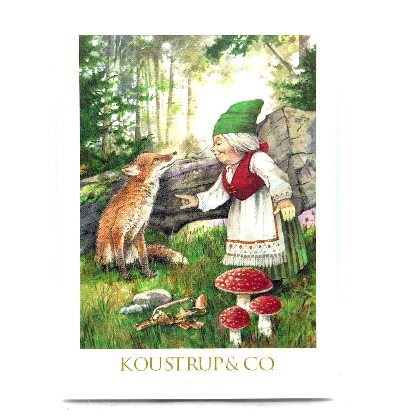 Gnomes Outside at Home Little Danish Art Notecards