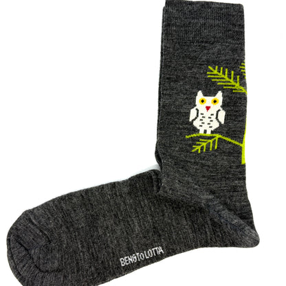 Bengt & Lotta "Owl" Socks (Charcoal)