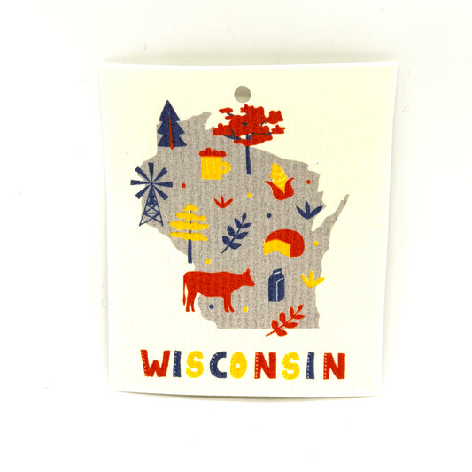 Wisconsin Icons Swedish Dishcloth