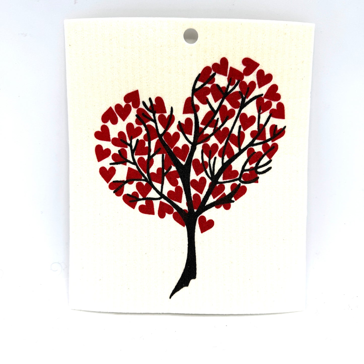 Heart Tree Swedish Dishcloth