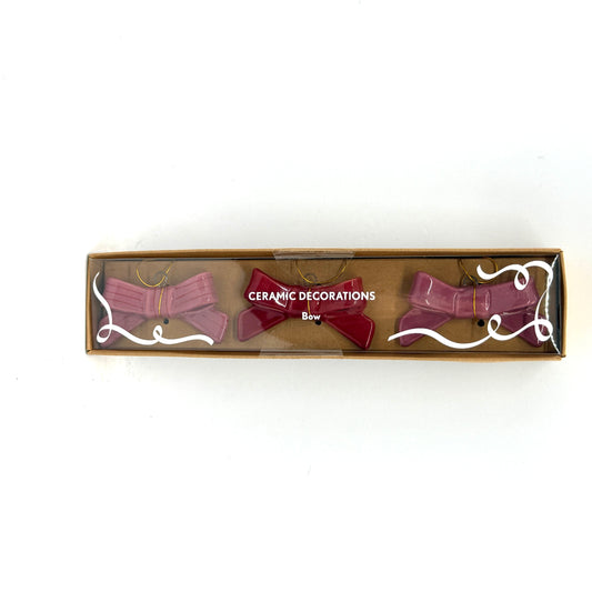 Bow Ceramic Ornament