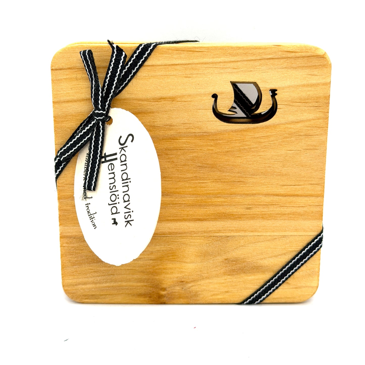 Viking Ship Wood Coaster 4 pack