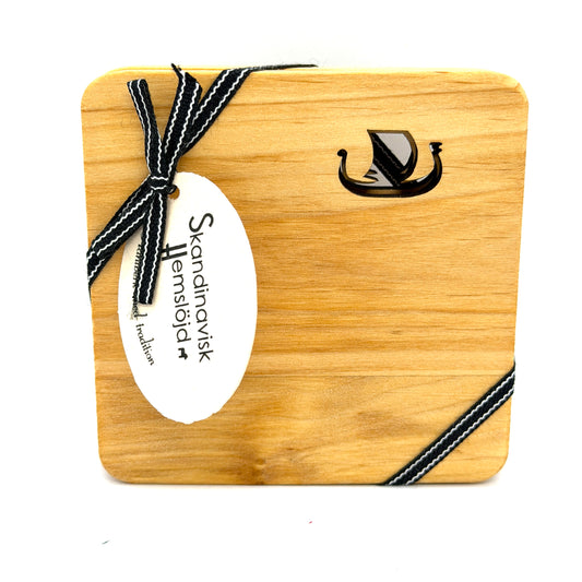 Viking Ship Wood Coaster 4 pack