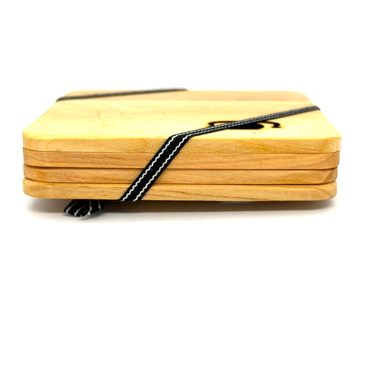 Viking Ship Wood Coaster 4 pack