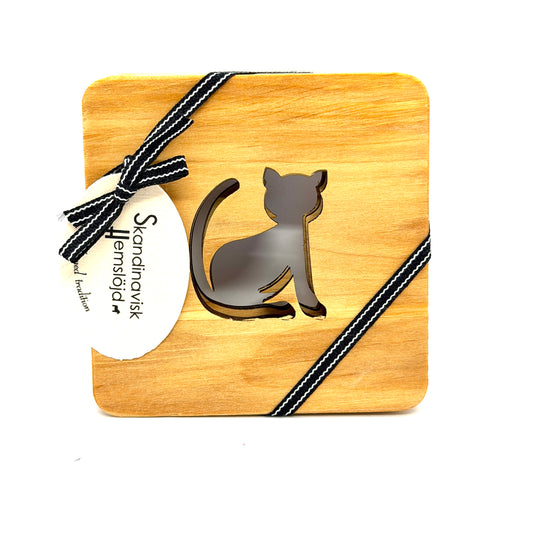 Cat Wood Coaster 4 pack