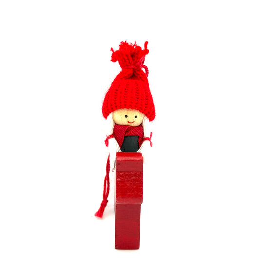 Tomtegirl on Horse Ornament