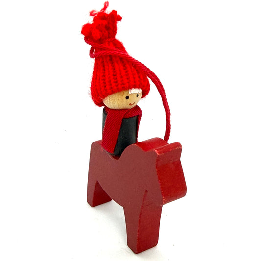 Tomteboy on Horse Ornament