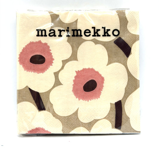 Marimekko Unikko Cream Cocktail Napkins