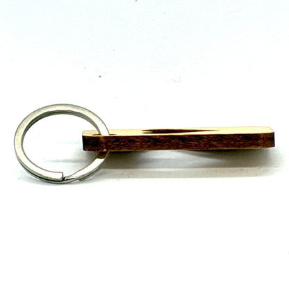 Wood Heart Cut-Out Keychain