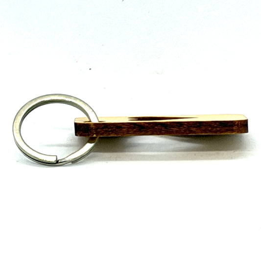 Wood Heart Cut-Out Keychain