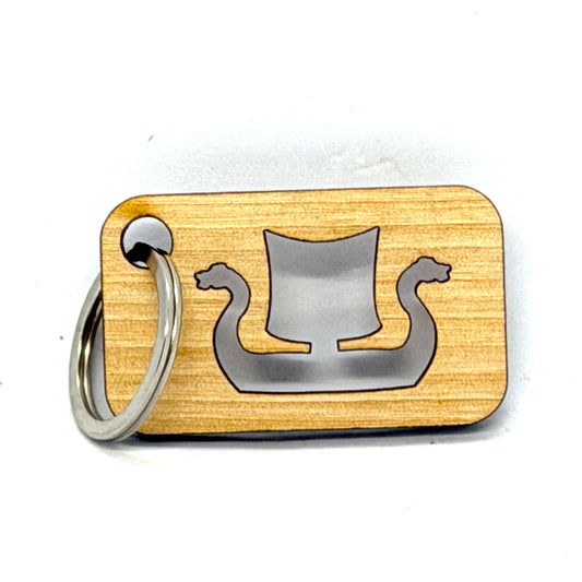 Viking Ship Cut-Out Keychain