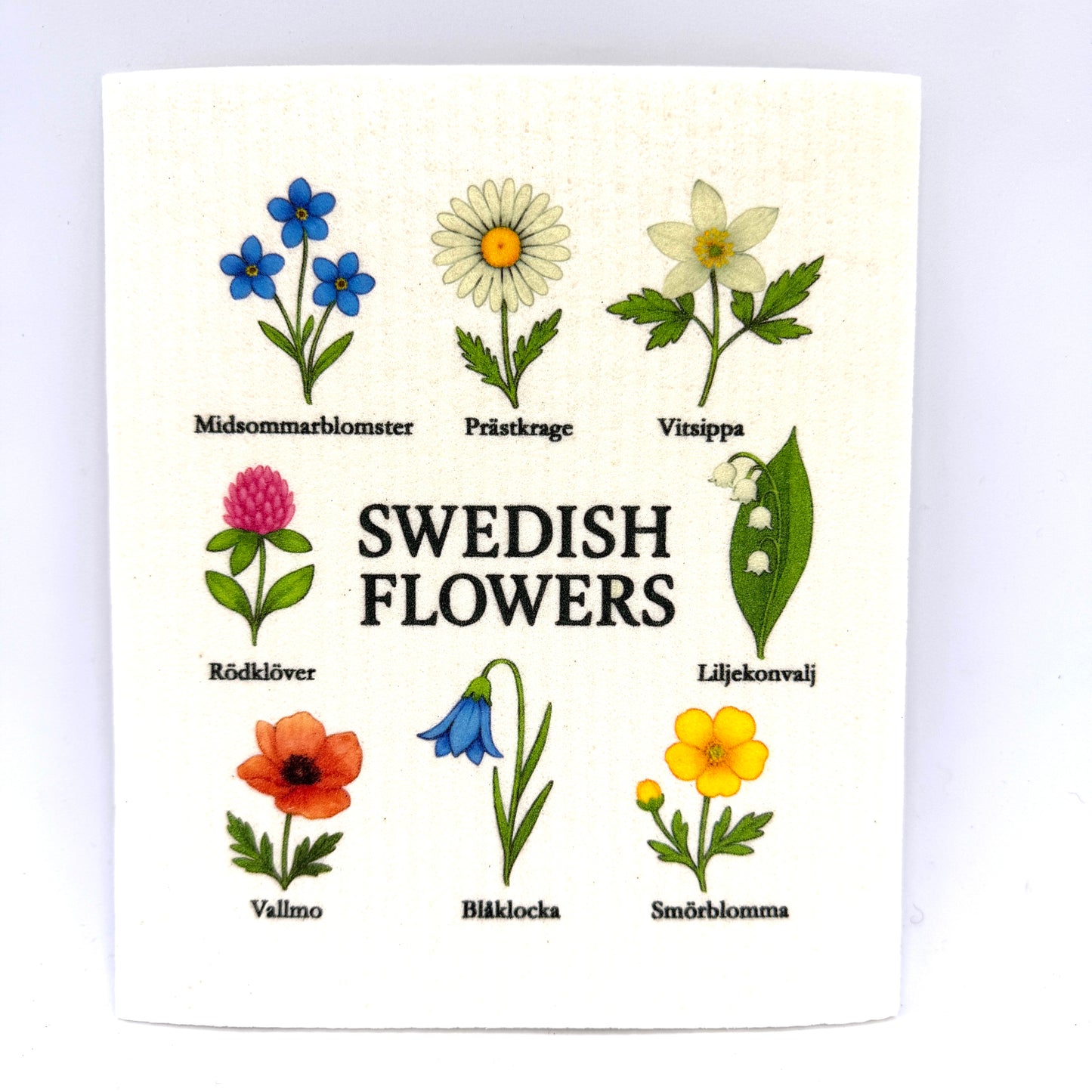 Swedish Flowers Swedish Dishcloth