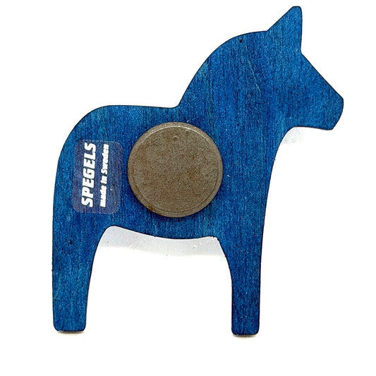 Dalahorse Wood Magnet (blue)