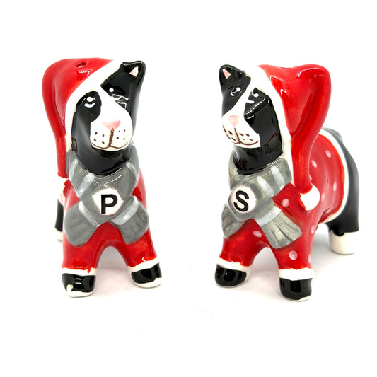 Dolly the Christmas Cat Salt & Pepper Shakers