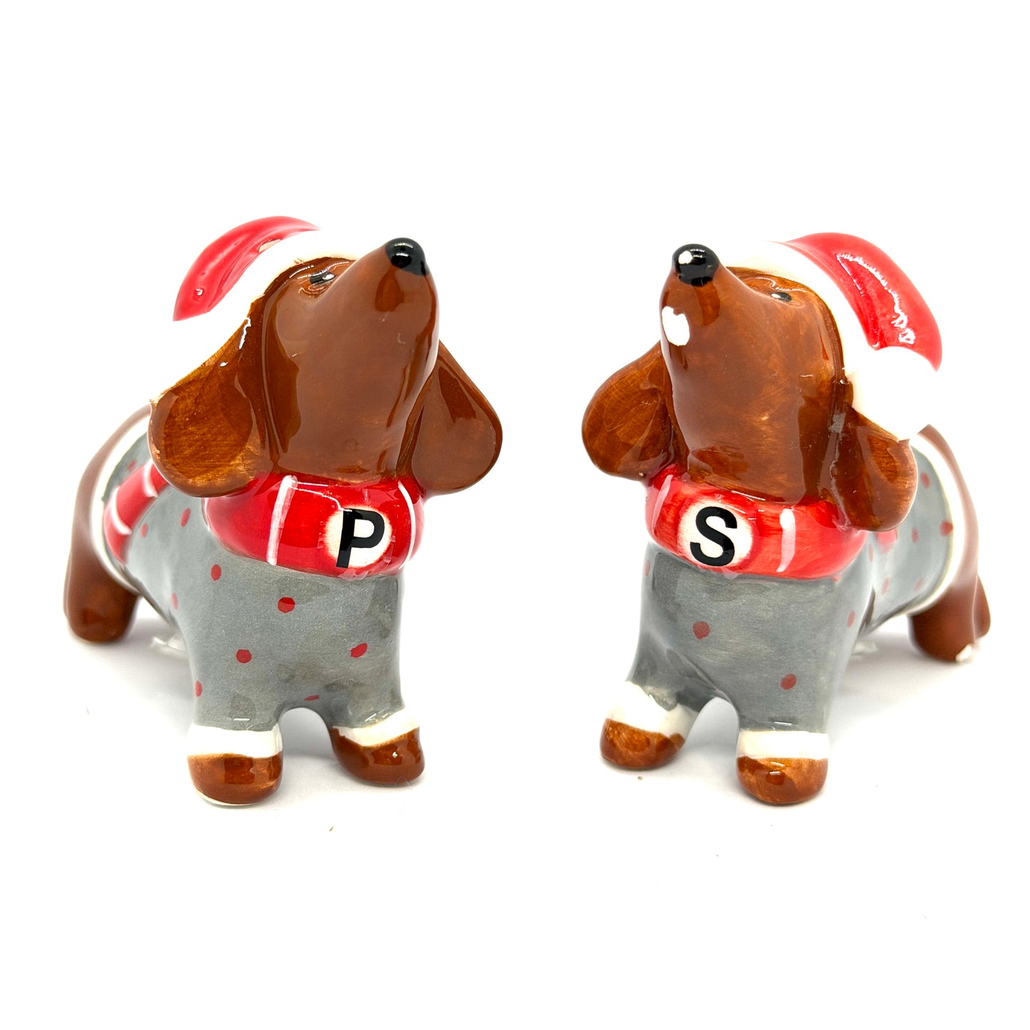 Dusty the Christmas Dog Salt & Pepper Shakers