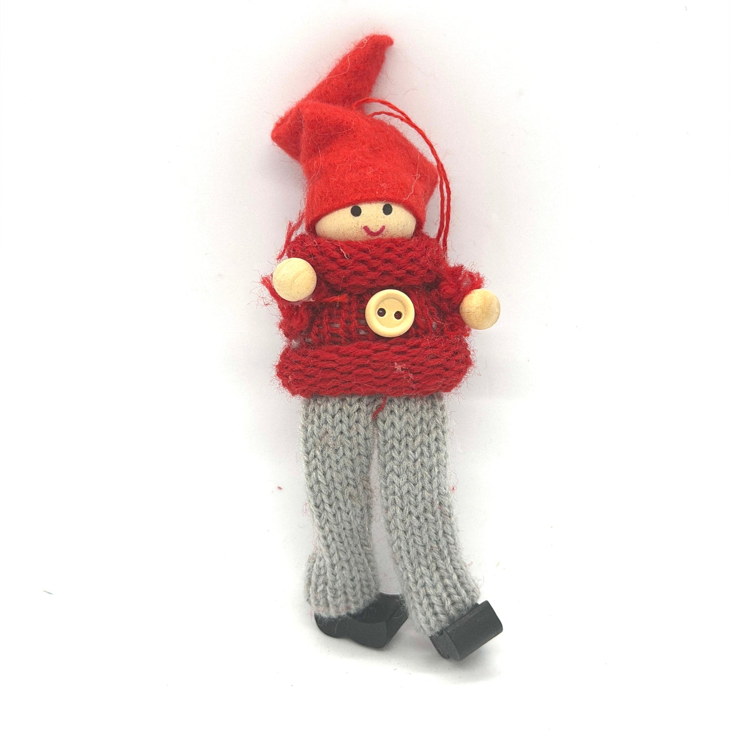 Boy & Girl Tomten Ornaments with Buttons