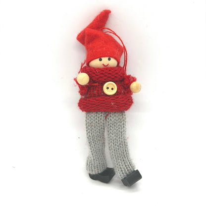 Boy & Girl Tomten Ornaments with Buttons