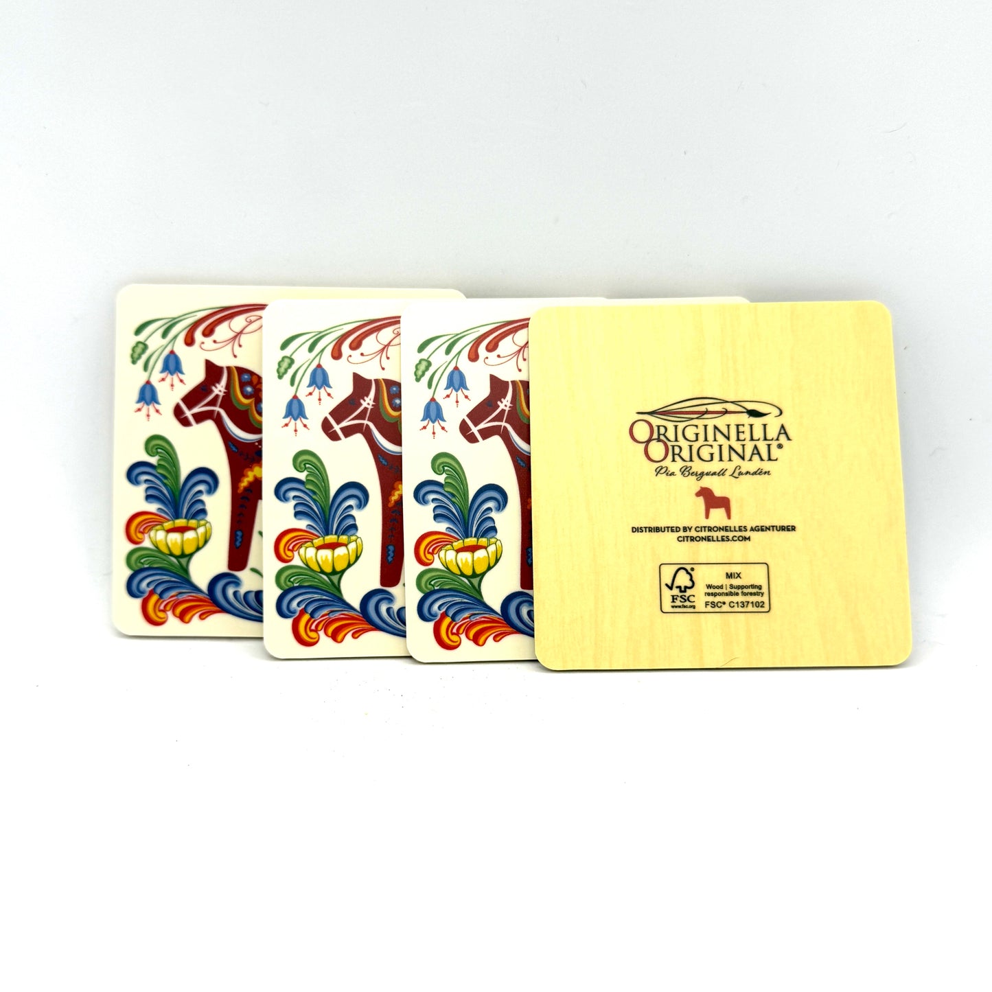Red Dala 4 pack Coaster