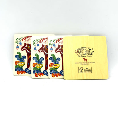 Red Dala 4 pack Coaster