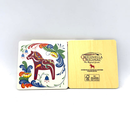 Red Dala 4 pack Coaster