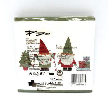 Tomte Sled and Tree Lights Dinner Napkins