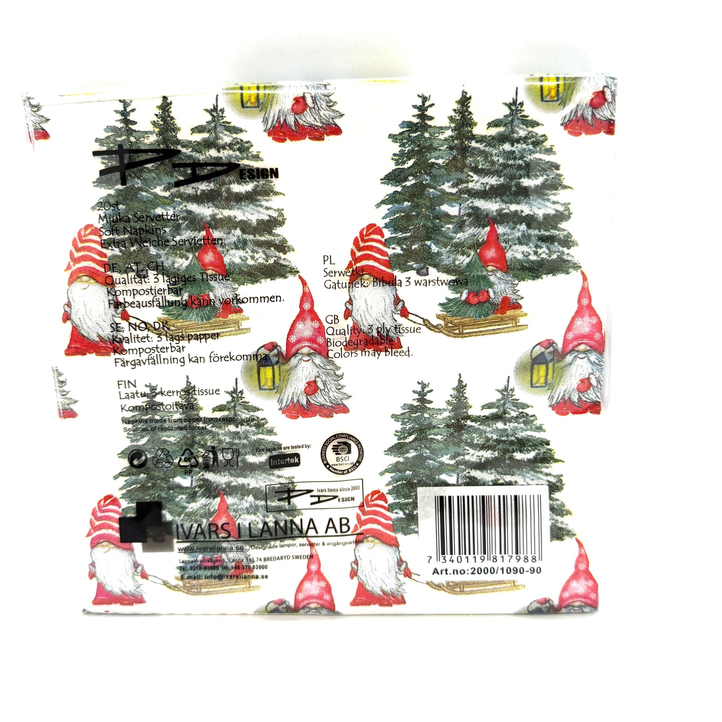 Tomte in Forest Dinner Napkins