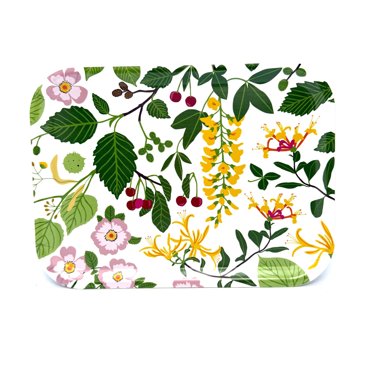 Flowers and Leaves Serving Tray