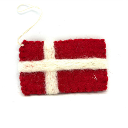 Danish Flag Felt Ornament