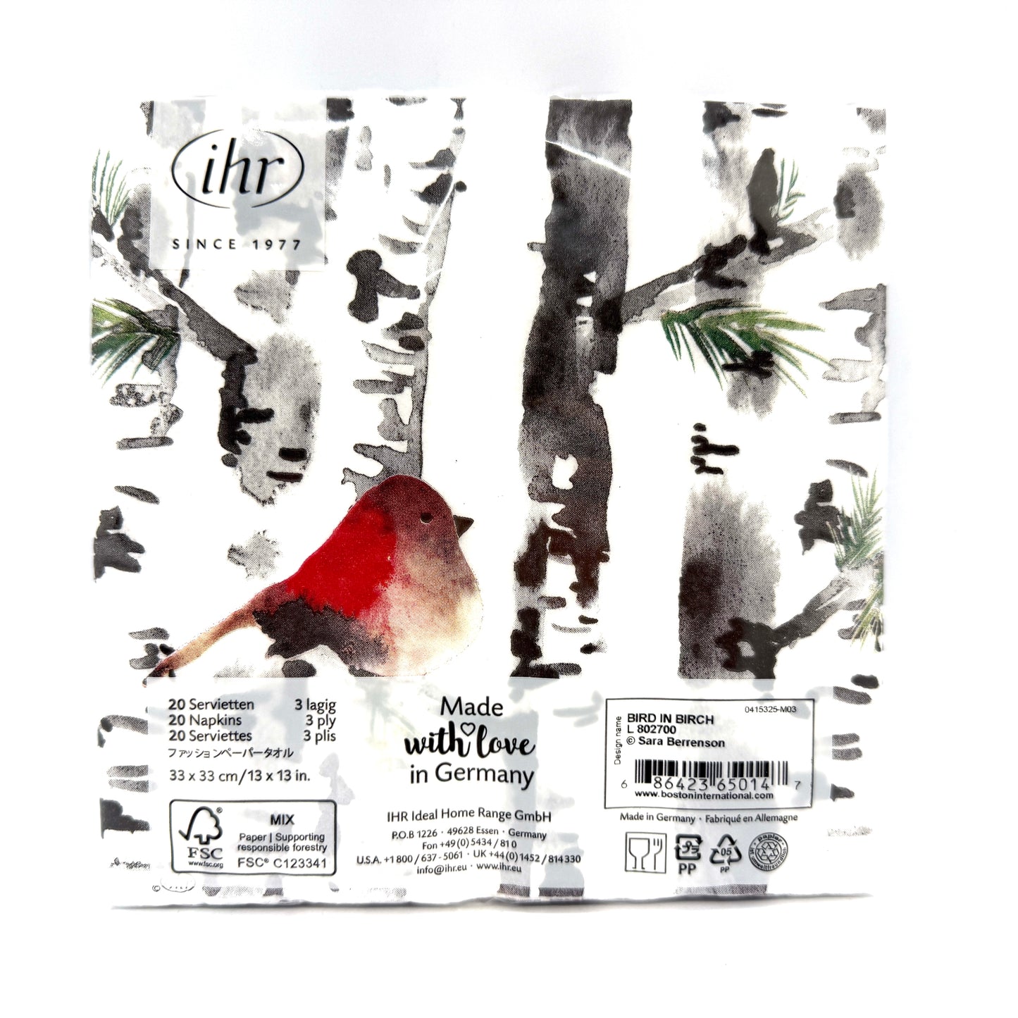 Bird in Birch Dinner Napkin