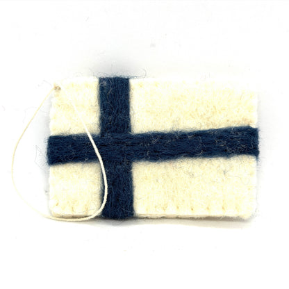 Finnish Flag Felt Ornament